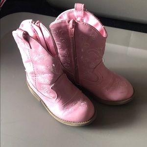 Girls Pink Cowgirl boots